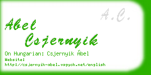abel csjernyik business card